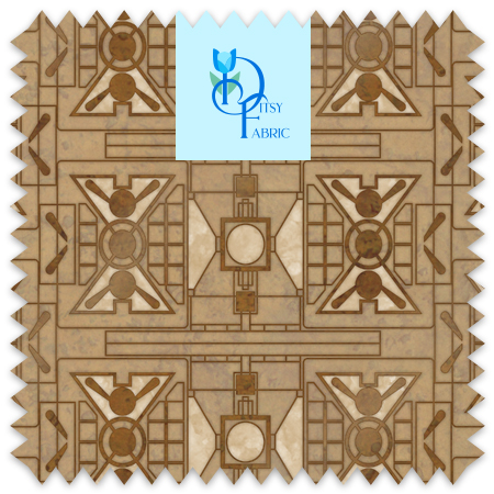Art Deco lattice fretwork creates a repeating design. This vector file can be scaled or recolored.